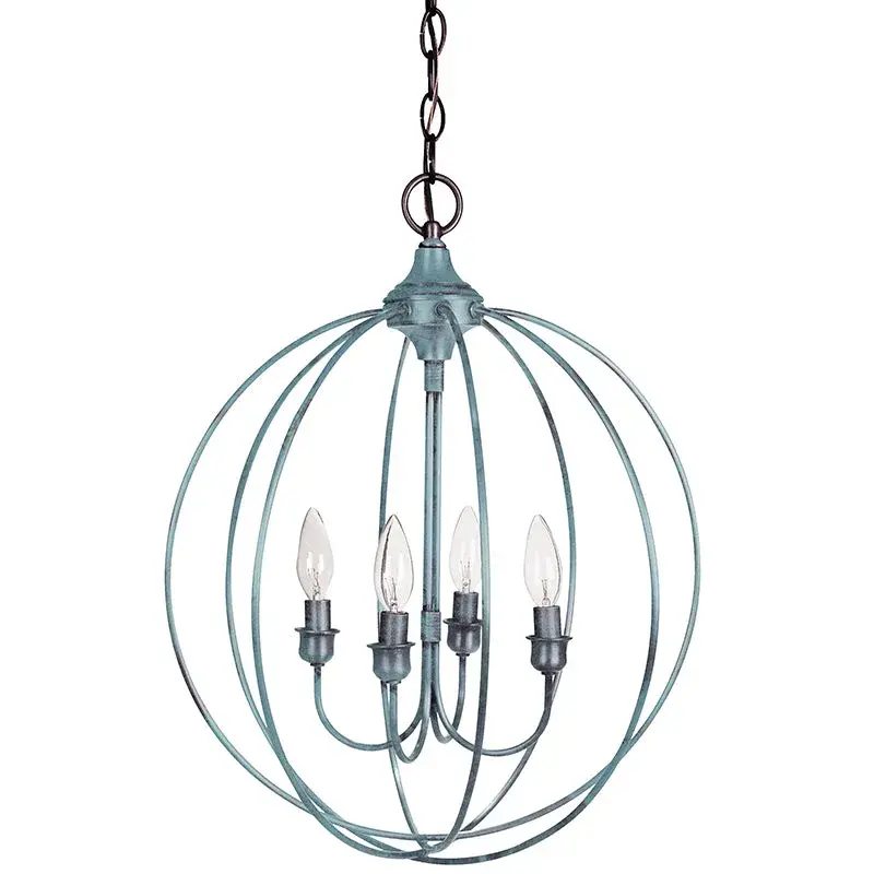 Four Light Hanging Lantern 60.00W/B/Candelabra - Image 5