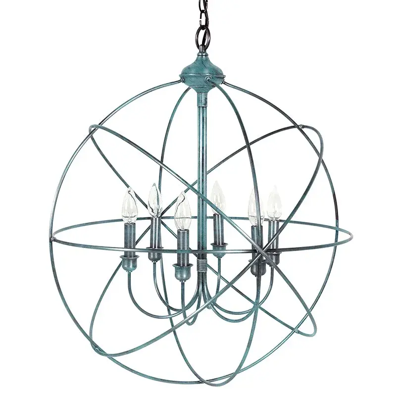 Six Light Hanging Lantern 60.00W/B/Candelabra - Image 6