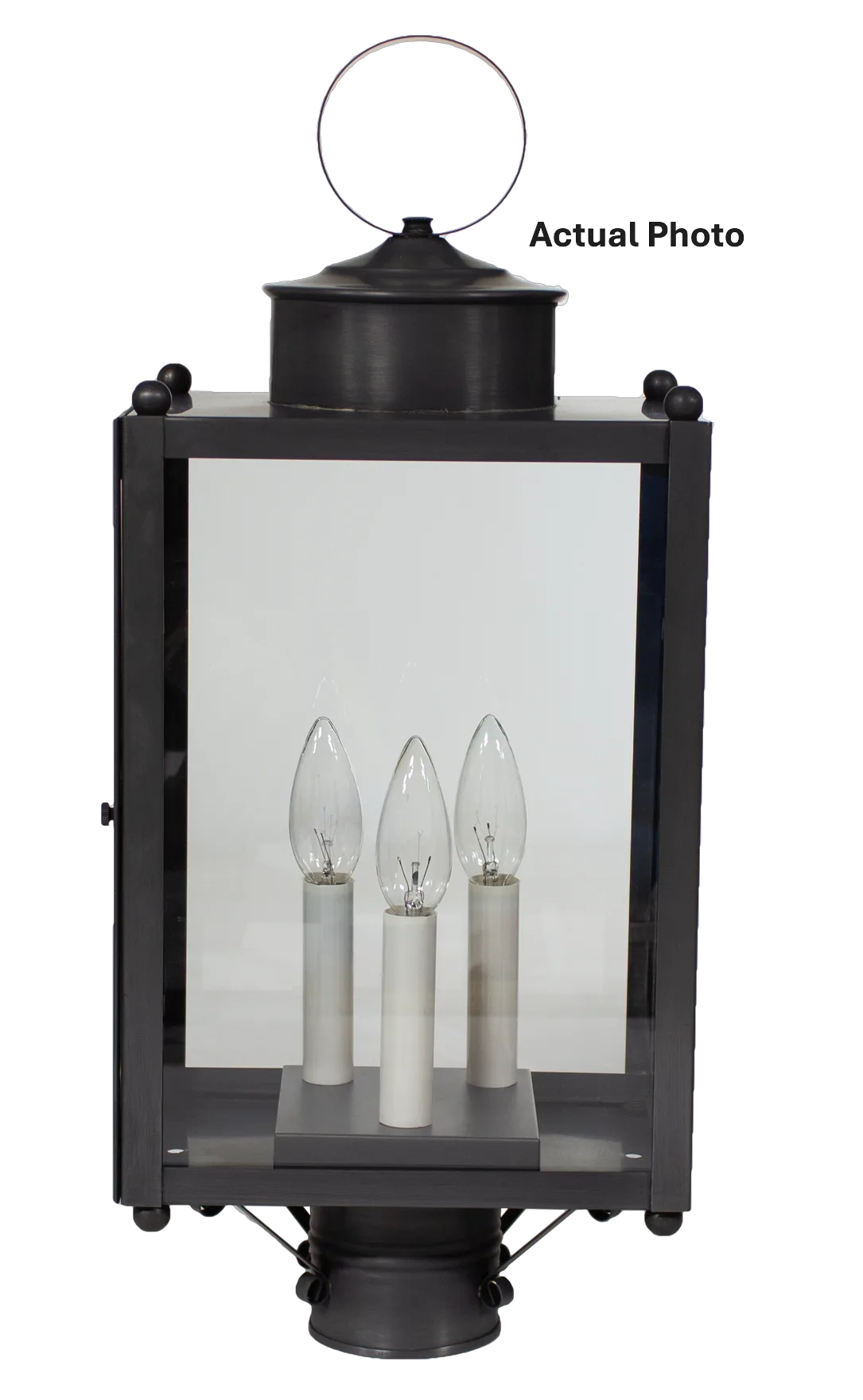Three Light Post Mount 60.00W/Candelabra