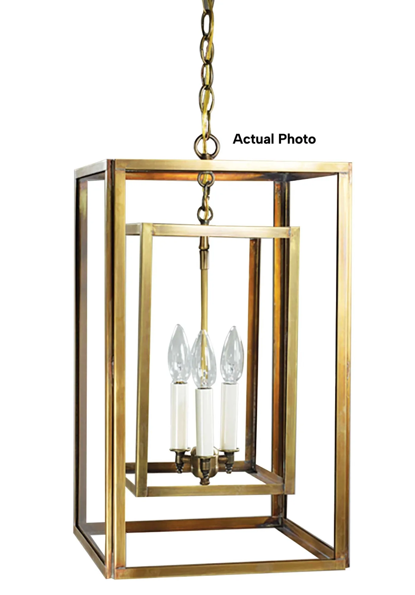 Two Light Hanging Lantern 60.00W/B/Candelabra