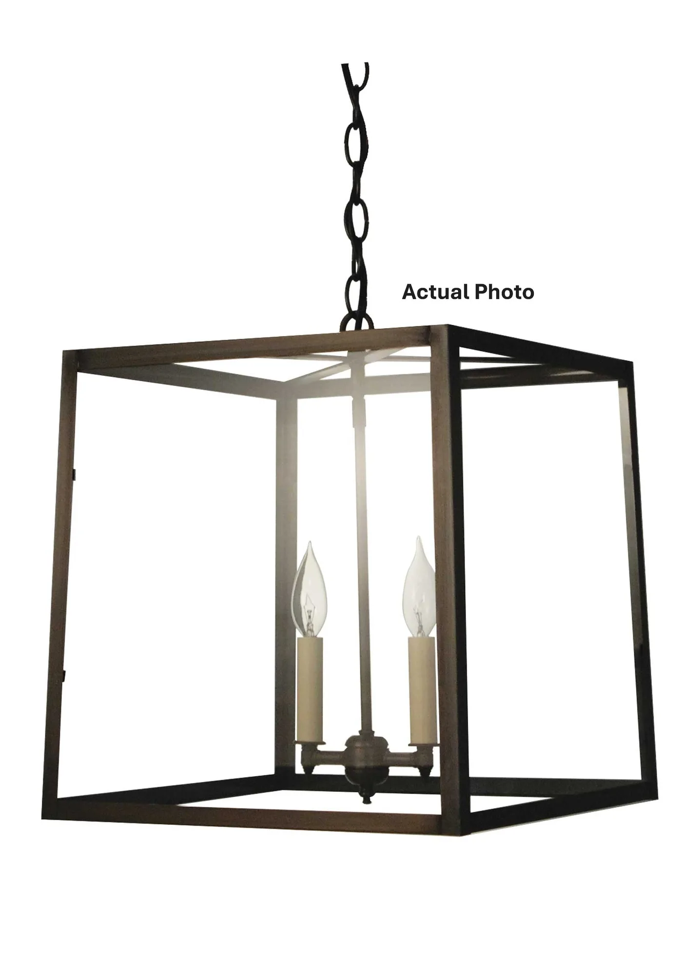 Two Light Hanging Lantern 60.00W/B/Candelabra