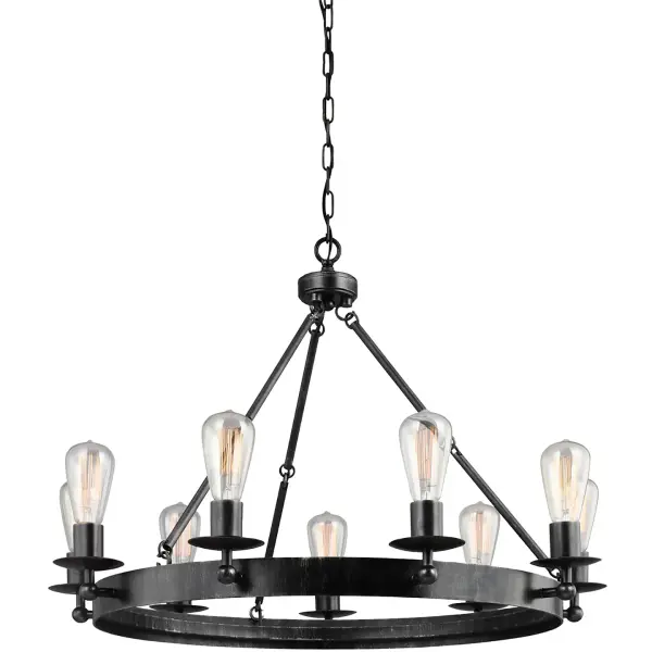 Nine Light Chandelier 60.00W/A19/Medium