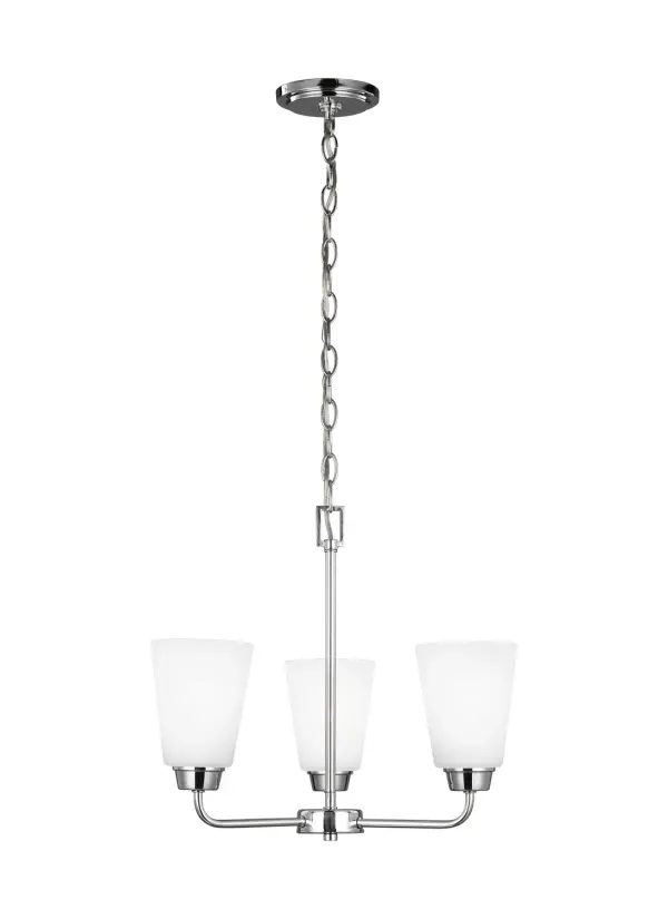 Three Light Chandelier 9.00W/A19/Medium/LED/800.00lm/3000K/90CRI