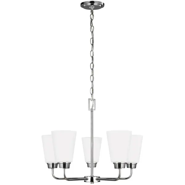 Five Light Chandelier 9.00W/A19/Medium/LED/800.00lm/3000K/90CRI