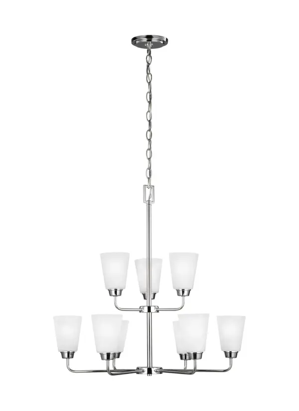 Nine Light Chandelier 75.00W/A19/Medium