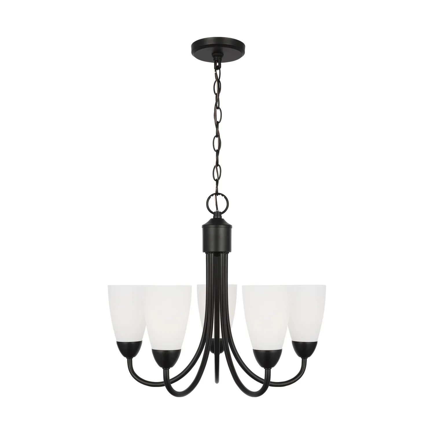 Seville Five Light Chandelier in Midnight Black