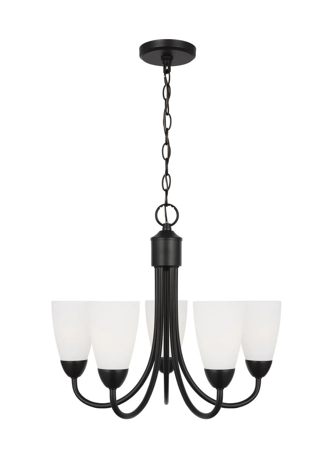 Seville Five Light Chandelier in Midnight Black