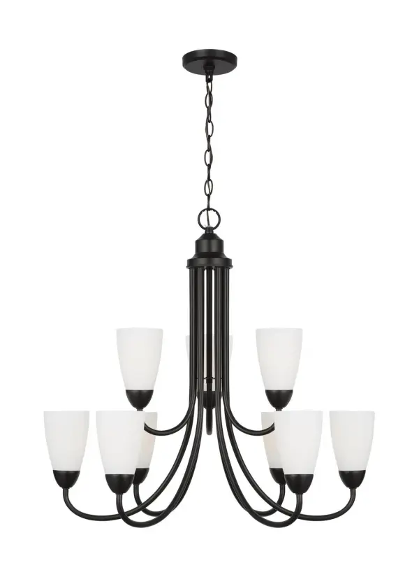 Nine Light Chandelier 9.00W/A19/E26 Medium/800.00lm/3000K/90CRI