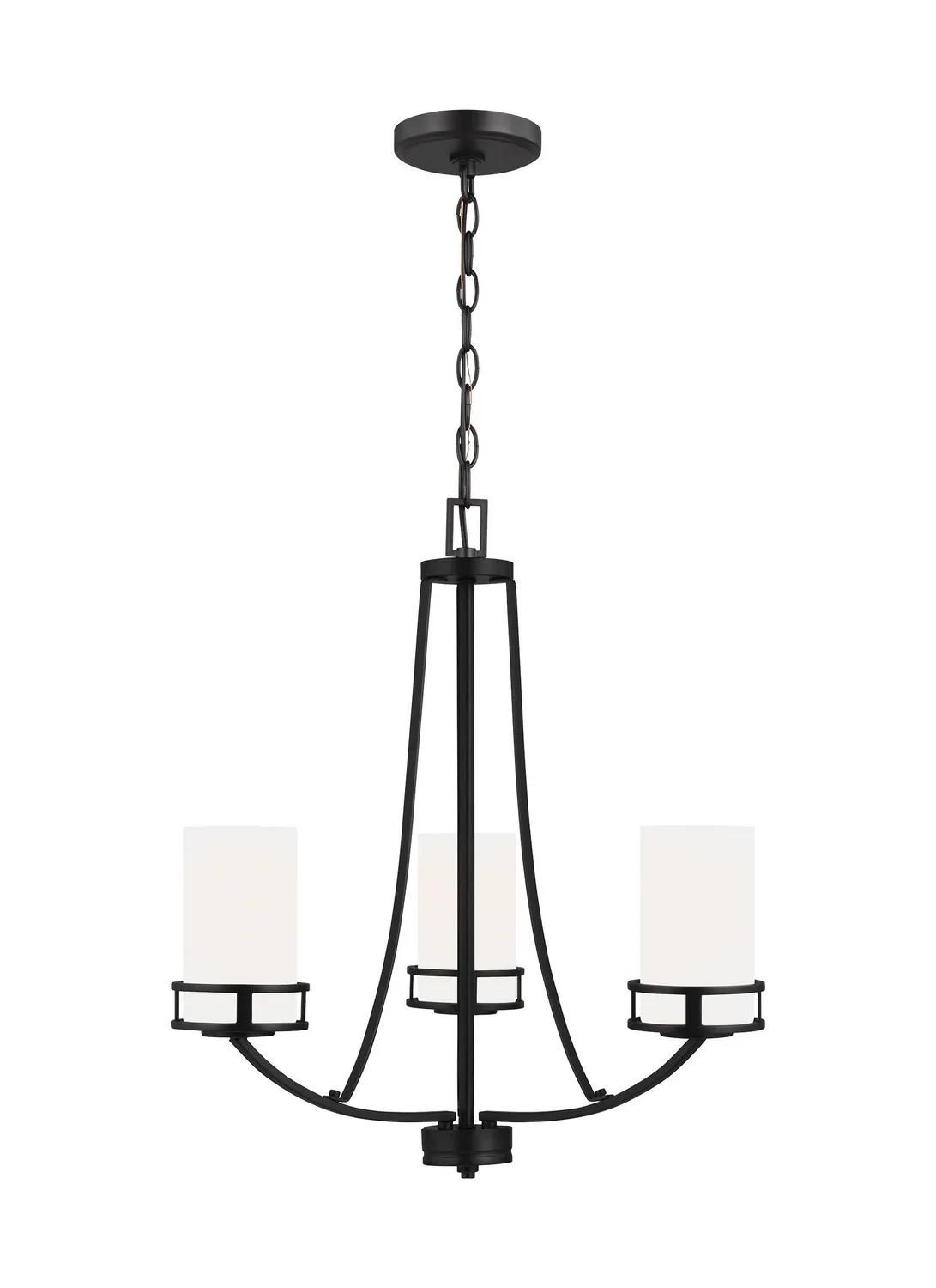 Robie 3-Light Chandelier in Midnight Black
