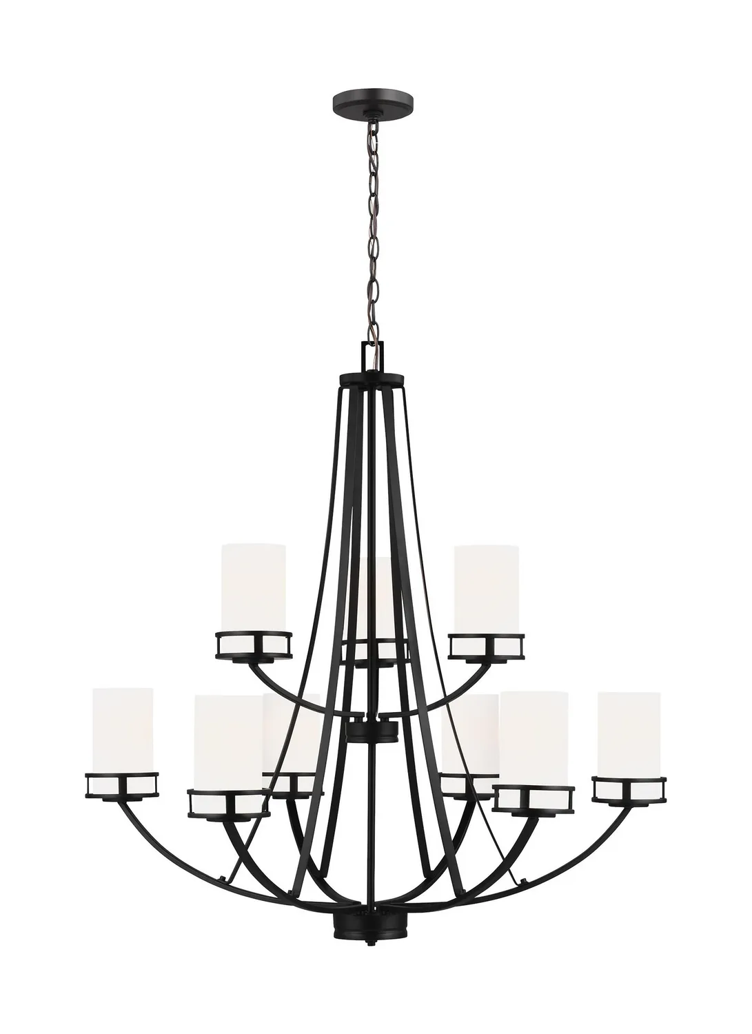 Robie 9-Light Chandelier in Midnight Black