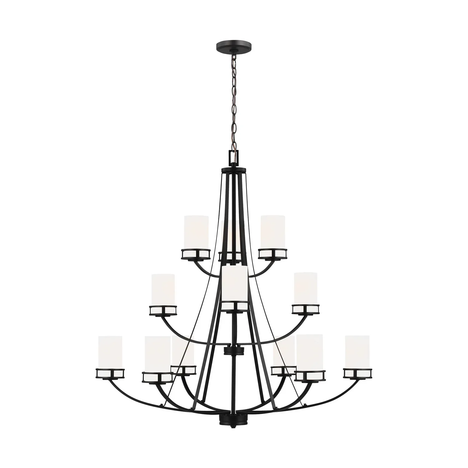 Robie 12 Light Chandelier in Midnight Black