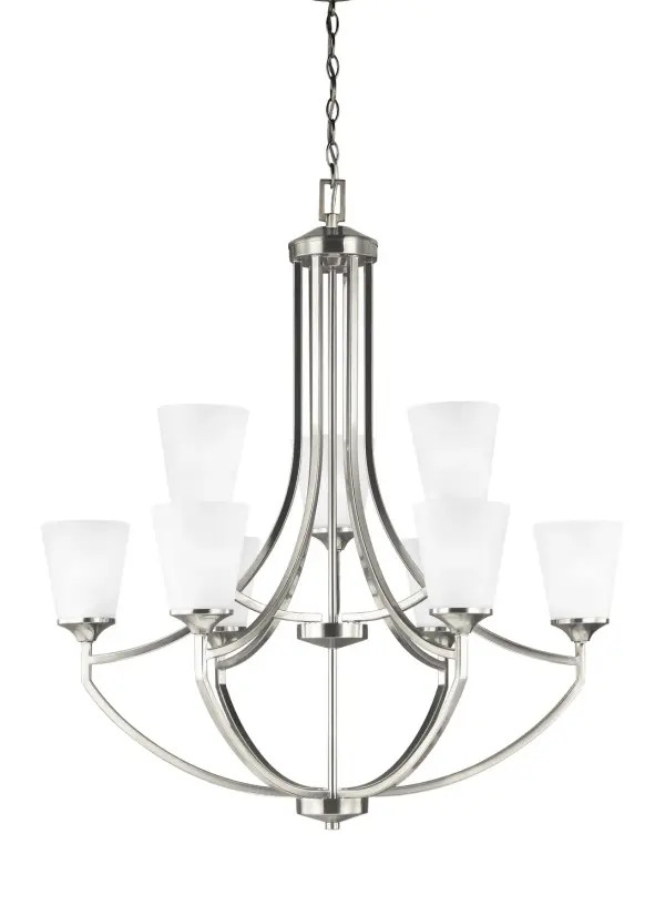 Nine Light Chandelier 100.00W/A19/Medium