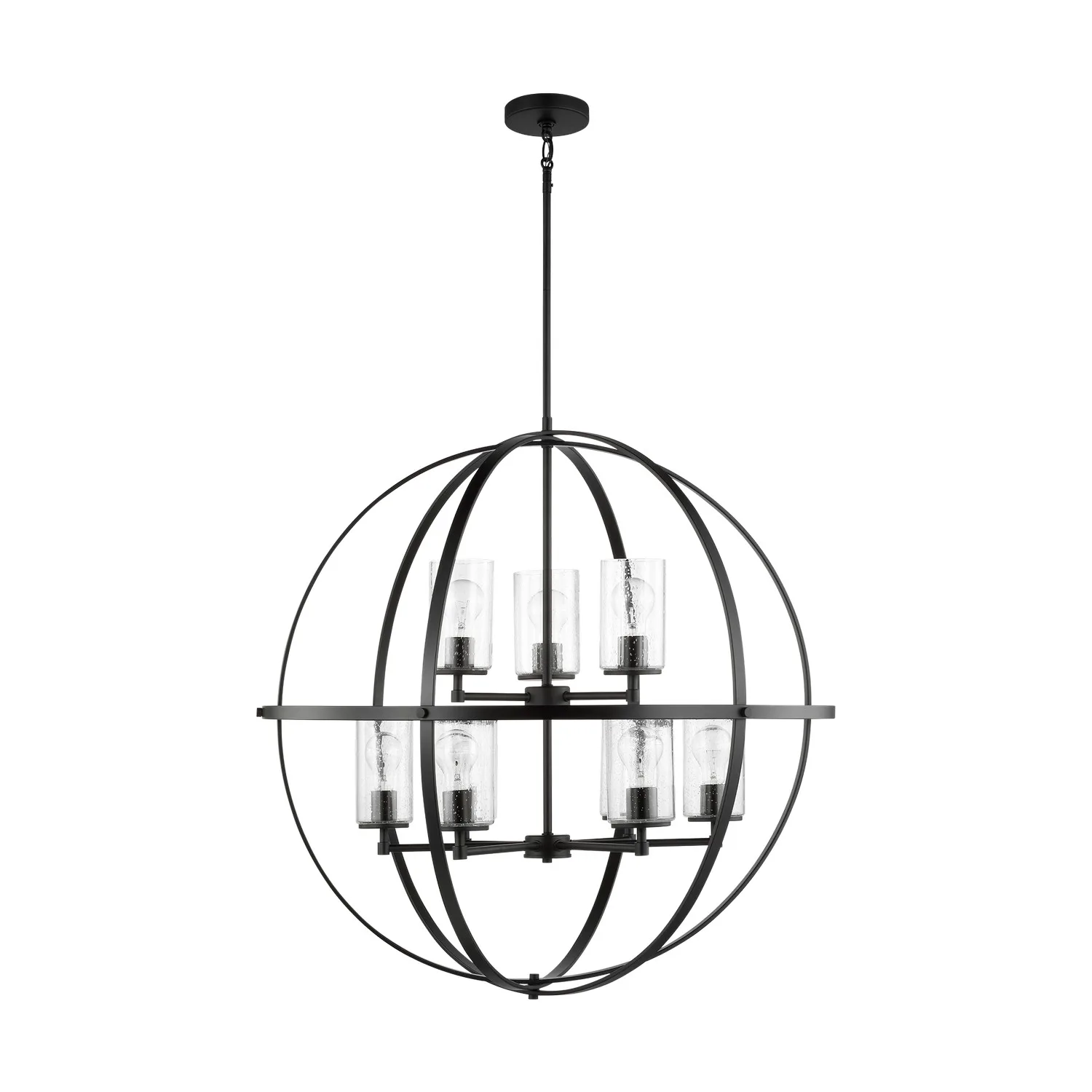 Alturas Nine Light Chandelier in Midnight Black