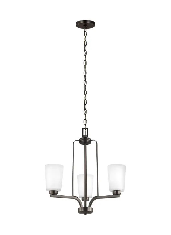Three Light Chandelier 100.00W/A19/Medium