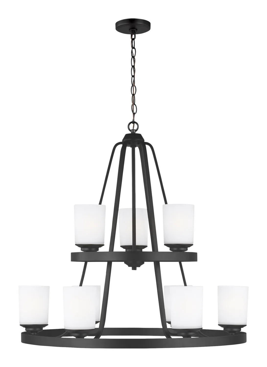 Kemal 9-Light Chandelier in Midnight Black