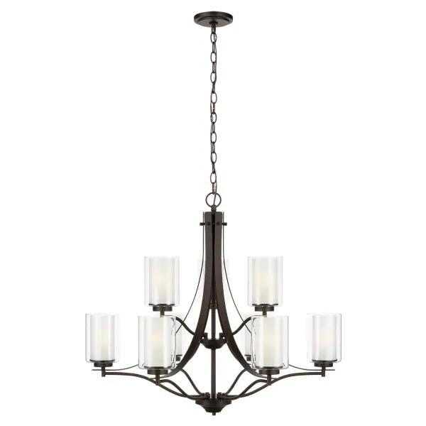 The Elmwood Park chandelier combines transitional styling with modern LED efficiency. Its 32-inch diameter and bronze finish make it suitable for both traditional and contemporary interiors, while the included LED bulbs deliver warm 3000K light.