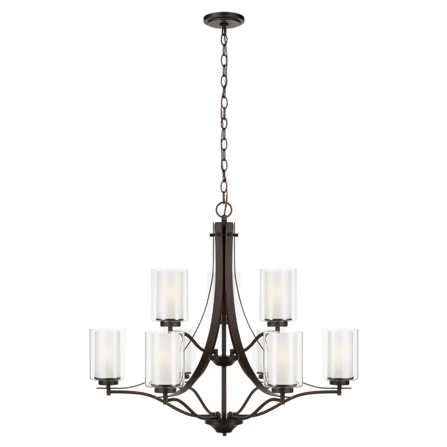 Elmwood Park 9-Light Chandelier in Bronze