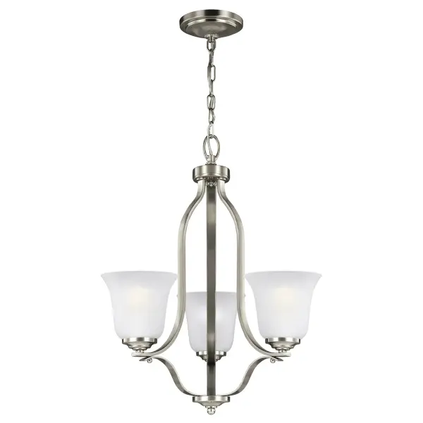 Three Light Chandelier 100.00W/A19/Medium