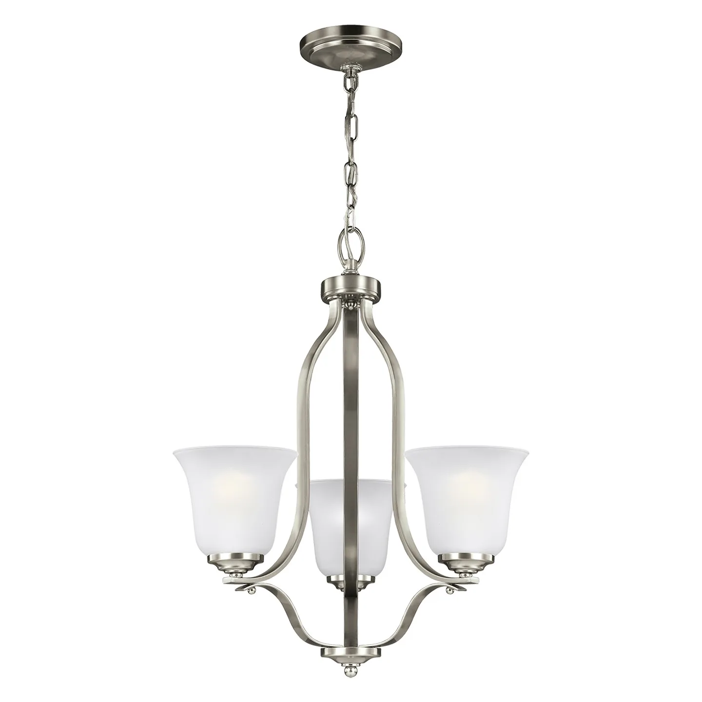 Emmons 3-Light Chandelier in Brushed Nickel