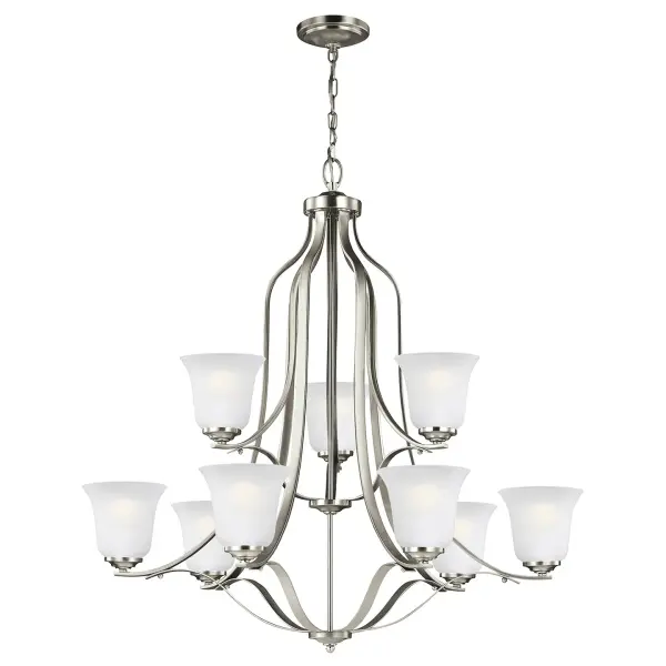 Nine Light Chandelier 75.00W/A19/Medium