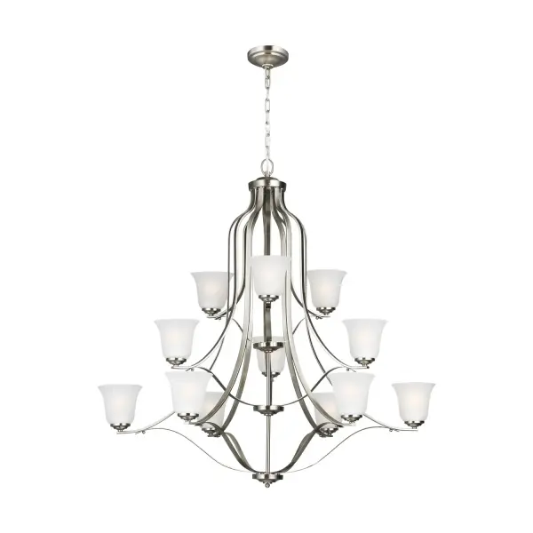 12 Light Chandelier 60.00W/A19/Medium