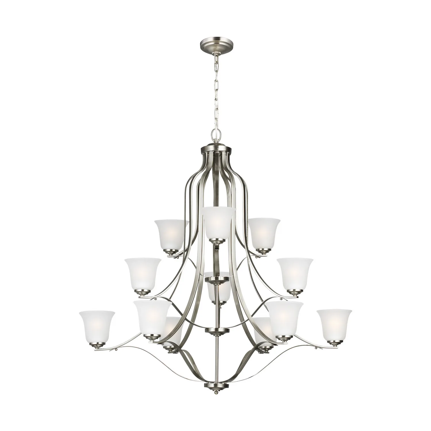 Emmons 12-Light Chandelier in Brushed Nickel