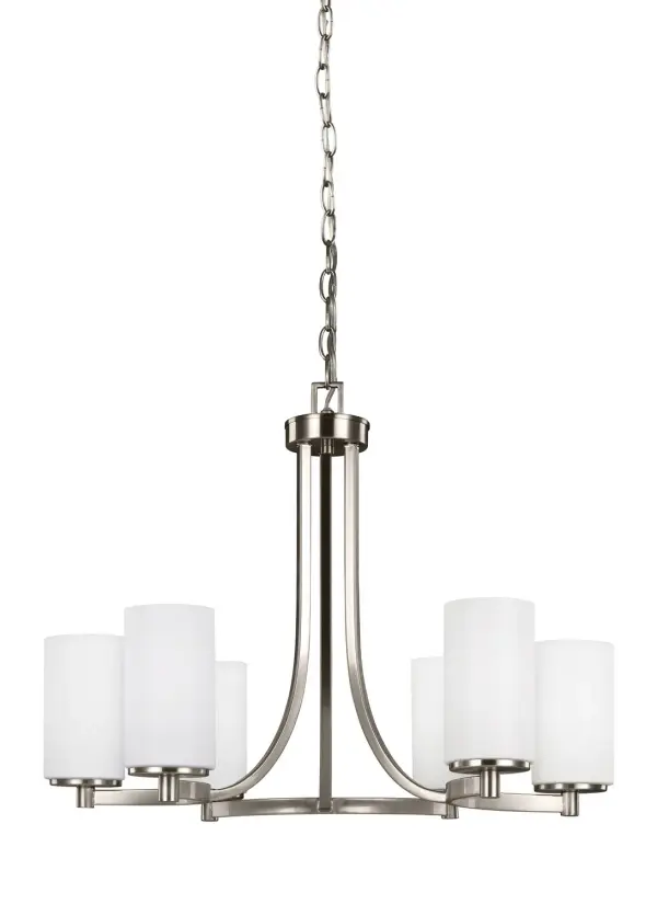 Six Light Chandelier 9.00W/A19/Medium/LED/800.00lm/3000K/90CRI
