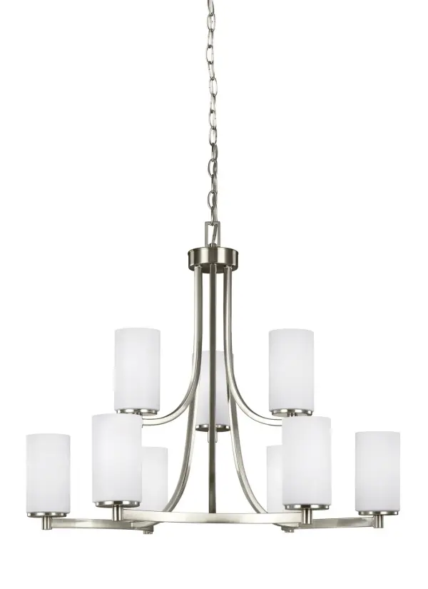 Nine Light Chandelier 60.00W/A19/Medium