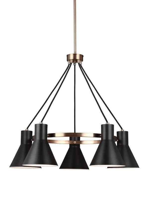 Five Light Chandelier 9.00W/A19/Medium/LED/800.00lm/3000K/90CRI