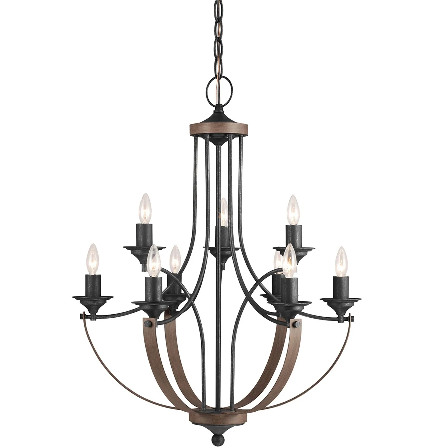 Corbeille Nine Light Chandelier in Stardust