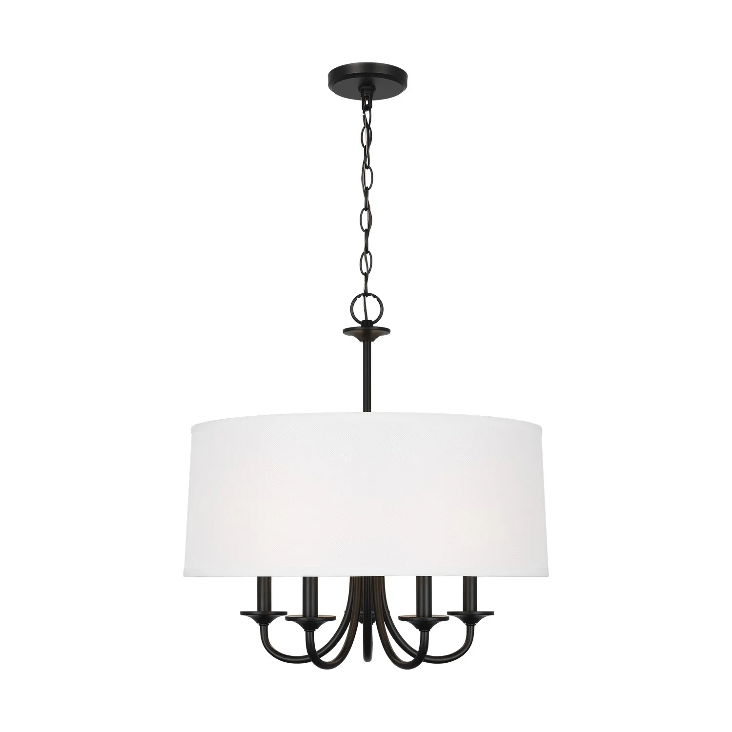 Seville Five Light Chandelier in Midnight Black