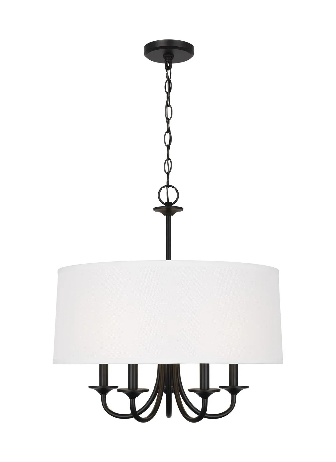 Seville Five Light Chandelier in Midnight Black