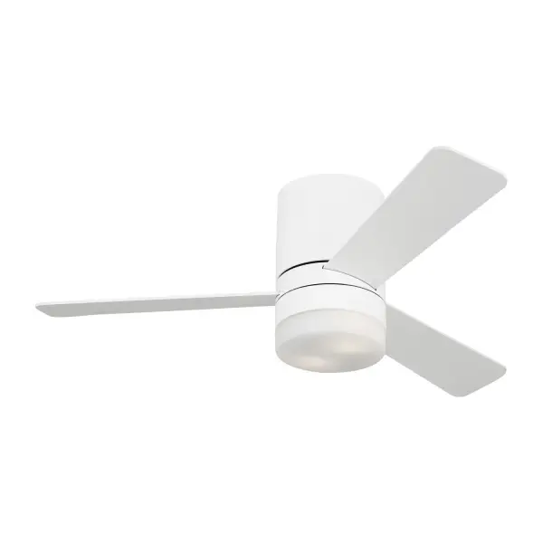 Collection: Era Rooms: Bedroom, Livingroom, Great Room Finish: Matte White Glass: Matt Opal Width: 44.00" Height: 13.00" Weight: 15.60 lb Canopy: D:8.125'' H:7'' Round Bulbs Included Number of Bulbs: 2 Maximum Wattage: 9.00 W Bulb Type: A19 Bulb Base: E26 Medium Light Source: LED Light Output: 800.00 lm Color Temperature: 3000 K CRI: 90 Rated Average Life: 50000 Voltage: 120.00 V Airflow: 4089 CFM Electricity Use: 33 W Airflow Efficiency: 73 CFM/W Blade Pitch: 13° Blade Finish: Matte White/Matte White Blade Quantity: 3 Light Kit: Included Control: Wall Mount Control, 4-speed, Dimmer and Manual Reverse Country of Origin: China Safety Listing: cUL Safety Rating: Damp LED Spec Sheet Instructions