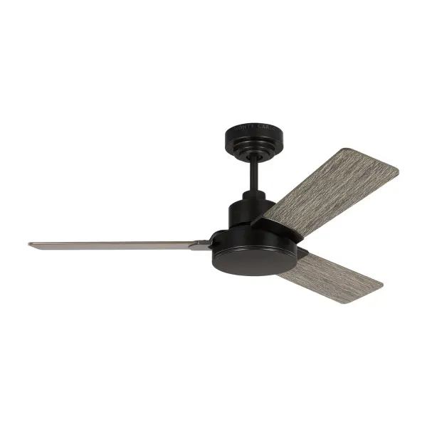 Collection: Jovie Designer: Monte Carlo Rooms: Bedroom, Family Room, Office Finish: Aged Pewter Width: 44.00" Height: 13.50" Weight: 12.70 lb Canopy: D:5.875'' H:2.5'' Round Airflow: 4034 CFM Electricity Use: 28 W Airflow Efficiency: 88 CFM/W Blade Pitch: 12° Blade Finish: Light Grey Weathered Oak/Light Grey Weathered Oak Blade Quantity: 3 Control: Wall Mount Control, 4-speed, Dimmer and Manual Reverse Downrod: 6" Country of Origin: China Safety Listing: cETL Safety Rating: Damp Spec Sheet Instructions