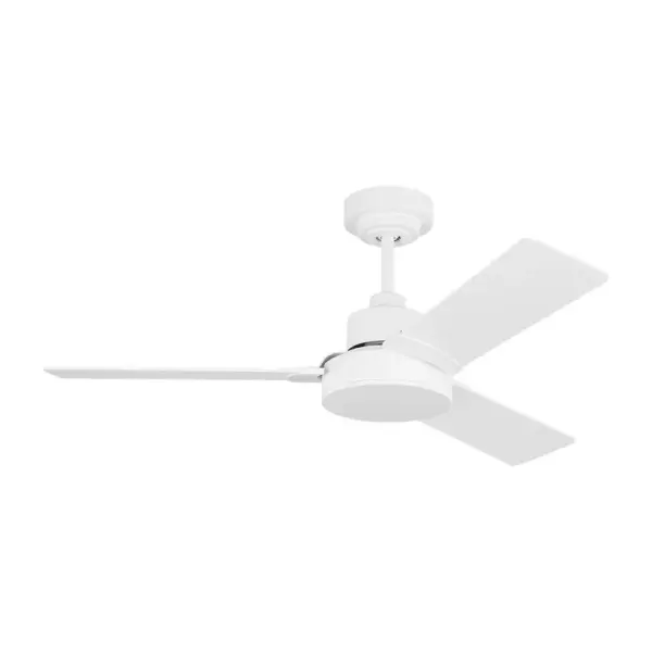 Collection: Jovie Designer: Monte Carlo Rooms: Bedroom, Family Room, Office Finish: Matte White Glass: Frosted Width: 44.00" Height: 15.40" Weight: 14.40 lb Canopy: D:5.875'' H:2.5'' Round Bulbs Included Number of Bulbs: 1 Maximum Wattage: 20.00 W Bulb Type: Array Bulb Base: Integrated Light Source: LED Light Output: 850.00 lm Color Temperature: 3000 K CRI: 90 Rated Average Life: 50000 Voltage: 120.00 V Airflow: 3928 CFM Electricity Use: 30 W Airflow Efficiency: 80 CFM/W Blade Pitch: 12° Blade Finish: Matte White/Matte White Blade Quantity: 3 Light Kit: Included Control: Wall Mount Control, 4-speed, Dimmer and Manual Reverse Downrod: 6" Country of Origin: China Safety Listing: cETL Safety Rating: Damp Title 24 LED Spec Sheet Instructions