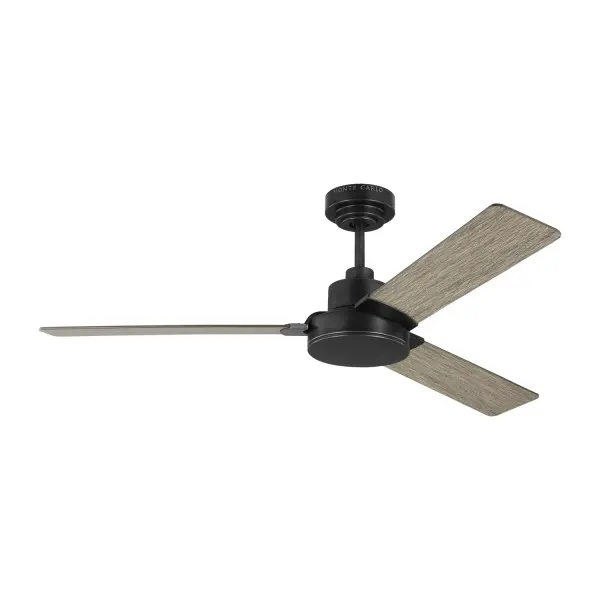 Collection: Jovie Designer: Monte Carlo Rooms: Bedroom, Family Room, Office Finish: Aged Pewter Width: 52.00" Height: 13.50" Weight: 14.37 lb Canopy: D:5.875'' H:2.5'' Round Airflow: 5901 CFM Electricity Use: 35 W Airflow Efficiency: 95 CFM/W Blade Pitch: 12° Blade Finish: Light Grey Weathered Oak/Light Grey Weathered Oak Blade Quantity: 3 Control: Wall Mount Control, 4-speed, Dimmer and Manual Reverse Downrod: 6" Country of Origin: China Safety Listing: cETL Safety Rating: Damp Spec Sheet Instructions