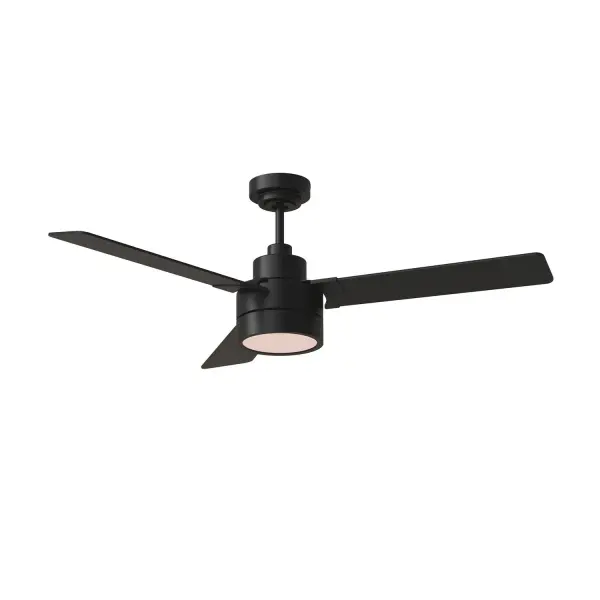 Collection: Jovie Designer: Monte Carlo Rooms: Bedroom, Family Room, Office Finish: Midnight Black Glass: Frosted Width: 52.00" Height: 15.40" Weight: 15.80 lb Canopy: D:5.875'' H:2.5'' Round Bulbs Included Number of Bulbs: 1 Maximum Wattage: 20.00 W Bulb Type: Array Bulb Base: Integrated Light Source: LED Light Output: 850.00 lm Color Temperature: 3000 K CRI: 90 Rated Average Life: 50000 Voltage: 120.00 V Airflow: 5223 CFM Electricity Use: 36 W Airflow Efficiency: 86 CFM/W Blade Pitch: 12° Blade Finish: Midnight Black/American Walnut reversible blades/Midnight Black/American Walnut reversible blades Blade Quantity: 3 Light Kit: Included Control: Wall Mount Control, 4-speed, Dimmer and Manual Reverse Downrod: 6" Country of Origin: China Safety Listing: cETL Safety Rating: Damp Title 24 LED Spec Sheet Instructions
