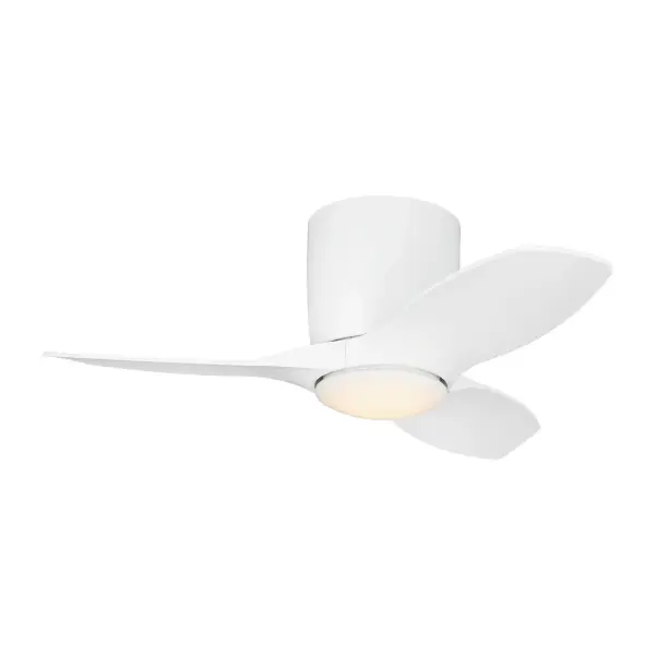 Collection: Titus 32 Hugger LED Rooms: Bedroom, Living Room, Great Room, Bathroom, Office, Library, Covered Patios/Porches, Garage Finish: Matte White Glass: Frosted Width: 32.00" Height: 9.80" Weight: 11.50 lb Wire: 18" Canopy: D:7.5'' H:7'' Round Bulbs Included Number of Bulbs: 1 Maximum Wattage: 18.00 W Bulb Type: Array Bulb Base: Integrated Light Source: LED Light Output: 740.00 lm Color Temperature: 3000 K CRI: 90 Rated Average Life: 50000 Voltage: 120.00 V Airflow: 3151 CFM Airflow Efficiency: 106 CFM/W Blade Pitch: 13° Blade Finish: Matte White ABS/Matte White ABS Blade Quantity: 3 Light Kit: Included Control: Handheld Remote, 6-speed, Reverse and Dimmer Material: Steel Country of Origin: China Safety Listing: cUL Safety Rating: Damp Energy Star Title 24 LED Spec Sheet Instructions