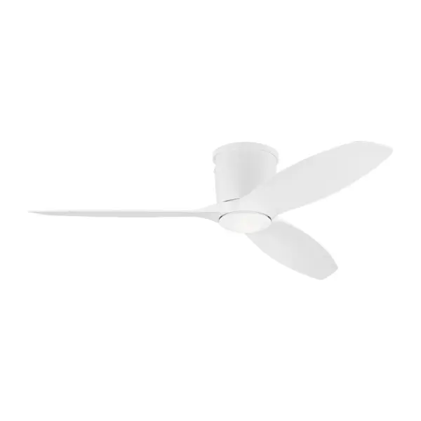 Collection: Titus Rooms: Bedroom, Livingroom, Great Room Finish: Matte White Glass: Frosted Width: 52.00" Height: 9.80" Weight: 14.00 lb Canopy: D:8.25'' H:7'' Round Bulbs Included Number of Bulbs: 1 Maximum Wattage: 20.00 W Bulb Type: Array Bulb Base: Integrated Light Source: LED Light Output: 800.00 lm Color Temperature: 3000 K CRI: 90 Rated Average Life: 50000 Voltage: 120.00 V Airflow: 5087 CFM Electricity Use: 34 W Airflow Efficiency: 94 CFM/W Blade Pitch: 13° Blade Finish: Matte White/Matte White Blade Quantity: 3 Light Kit: Included Control: Handheld Remote, 4-speed, Dimmer and Manual Reverse Country of Origin: China Safety Listing: cUL Safety Rating: Damp LED Spec Sheet Instructions