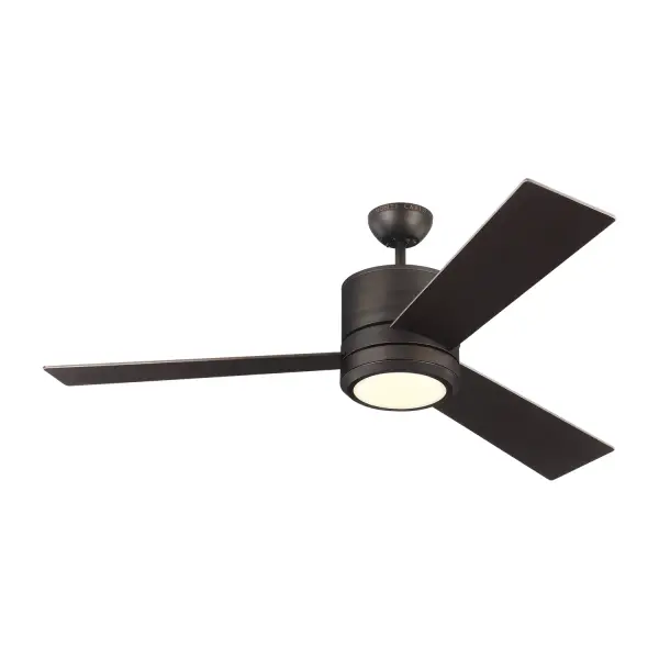 Collection: Vision Designer: Sean Lavin Rooms: Bathroom, Enclosed Patios/Porches, Garage Finish: Roman Bronze Glass: Frosted Width: 56.00" Height: 14.00" Weight: 17.16 lb Canopy: D:5.125'' H:2.25'' Round Bulbs Included Number of Bulbs: 1 Maximum Wattage: 20.00 W Bulb Type: Array Bulb Base: Integrated Light Source: LED Light Output: 950.00 lm Color Temperature: 2700 K CRI: 90 Rated Average Life: 50000 Voltage: 120.00 V Airflow: 5203 CFM Electricity Use: 37 W Airflow Efficiency: 81 CFM/W Blade Pitch: 12° Blade Finish: Roman Bronze/Roman Bronze Blade Quantity: 3 Light Kit: Included w/ blanking plate Control: Wall Mount Control, 4-speed, Dimmer and Manual Reverse Downrod: 4.5" Country of Origin: China Safety Listing: C-UL-US Safety Rating: Damp LED Spec Sheet Instructions Parts Diagram