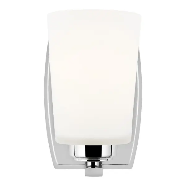 Collection: Franport Rooms: Bathroom, Bedroom, Entry Room/Hallway Finish: Chrome Glass: Etched / White Inside Width: 5.00" Height: 8.00" Weight: 2.22 lb Extension from Wall: 6.88" Wire: 6.5" Black/White Canopy: DP:1'' W:5'' H:8'' OB UP:4'' OB DOWN:4'' Rectangular Number of Bulbs: 1 Maximum Wattage: 75.00 W Bulb Type: A19 Bulb Base: Medium Voltage: 120.00 V Material: Steel Country of Origin: Vietnam Safety Listing: cETL Safety Rating: Damp Title 24 Spec Sheet Instructions