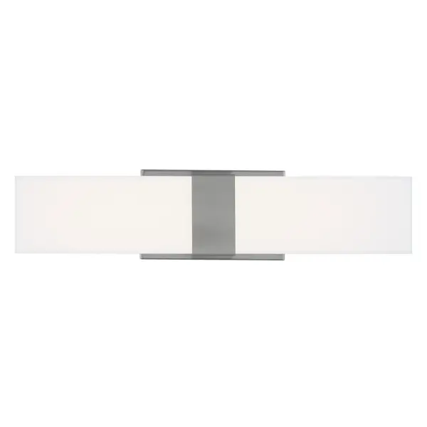Collection: Vandeventer Rooms: Bathroom, Bedroom, Entry Room/Hallway Finish: Brushed Nickel Glass: White Width: 18.00" Height: 4.25" Weight: 3.50 lb Extension from Wall: 5.00" Wire: 6.5" Black/White Canopy: DP:1.5'' W:4.25'' H:7'' OB UP:2.25'' OB DOWN:9'' Rectangular Bulbs Included Number of Bulbs: 1 Maximum Wattage: 14.00 W Bulb Type: Array Bulb Base: Integrated Light Source: LED Light Output: 1350.00 lm Color Temperature: 2700 K CRI: 90 Rated Average Life: 50000 Voltage: 120.00 V Material: Steel Country of Origin: China Safety Listing: cETL Safety Rating: Damp Title 24 LED Spec Sheet Instructions
