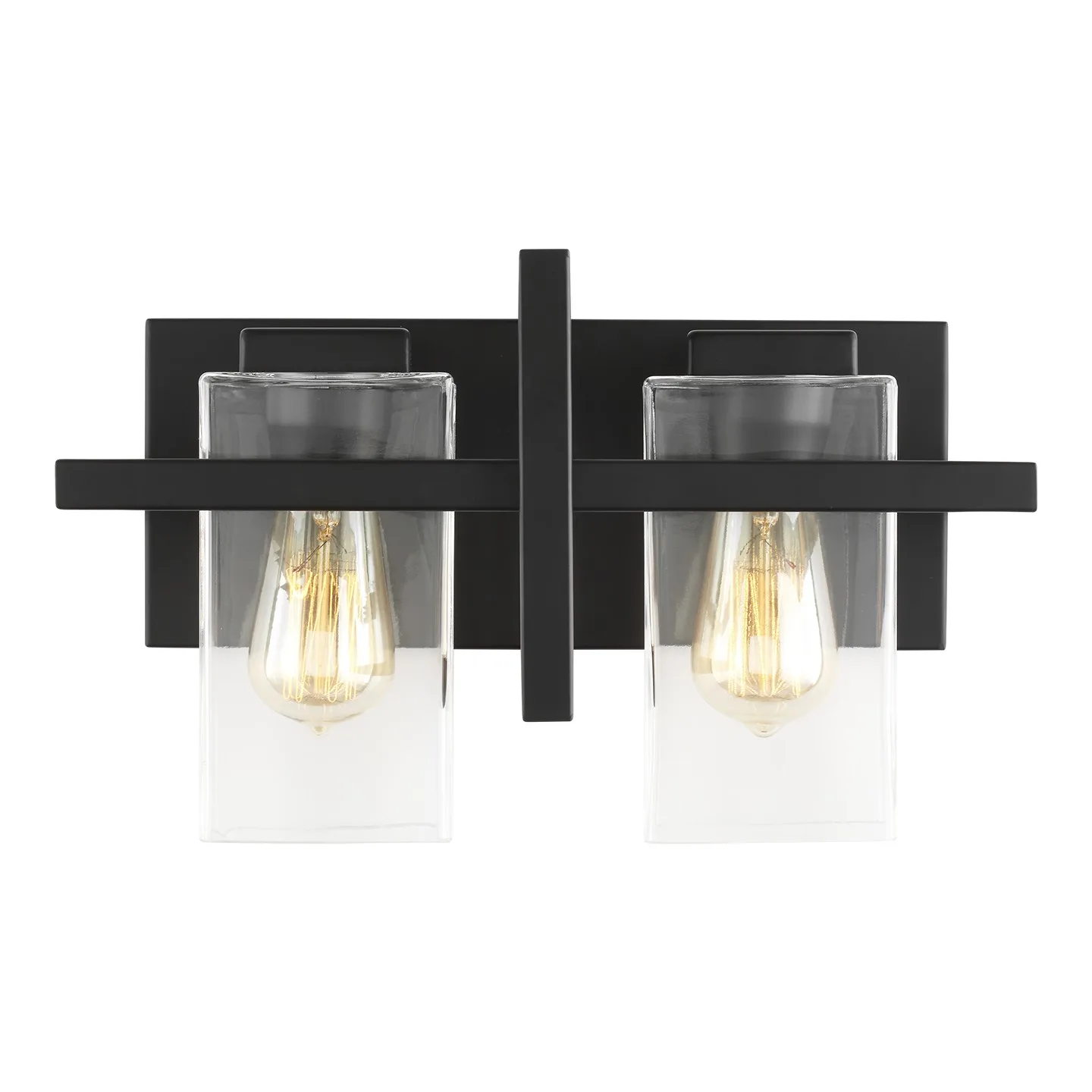 Mitte Two Light Wall / Bath in Midnight Black