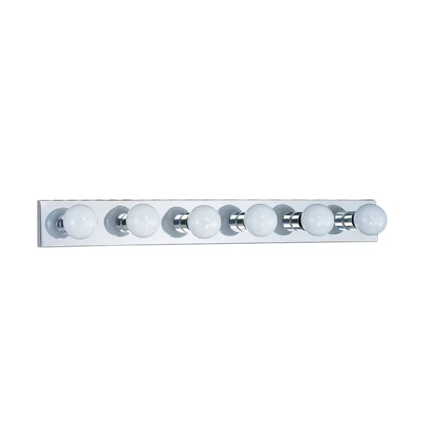 Center Stage 6-Light Bath Vanity in Chrome
