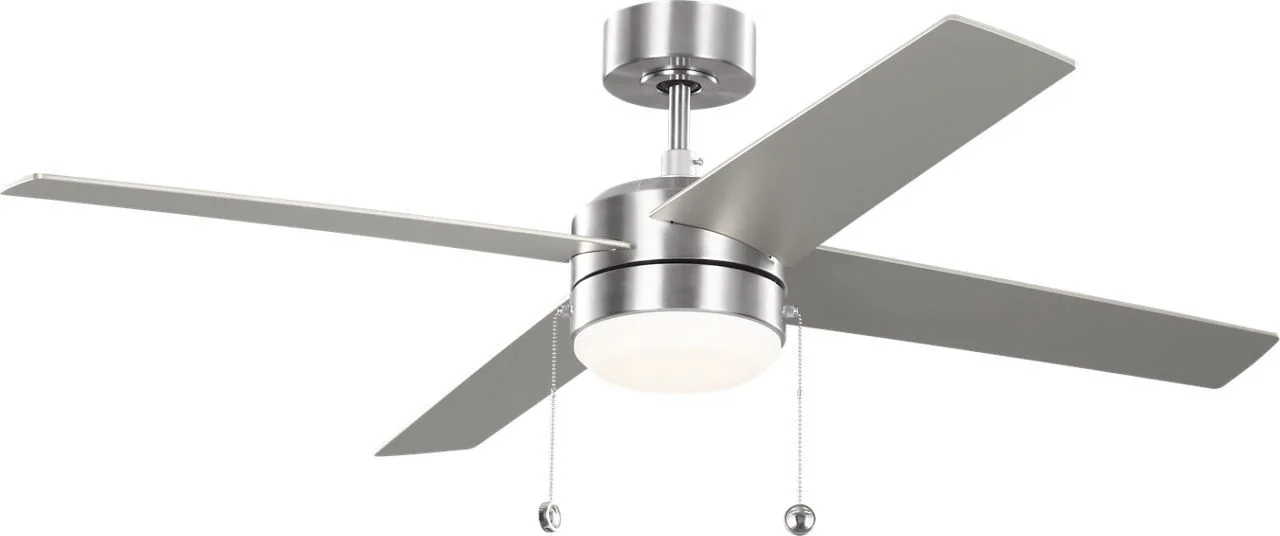 Loni 52" Ceiling Fan in Brushed Steel