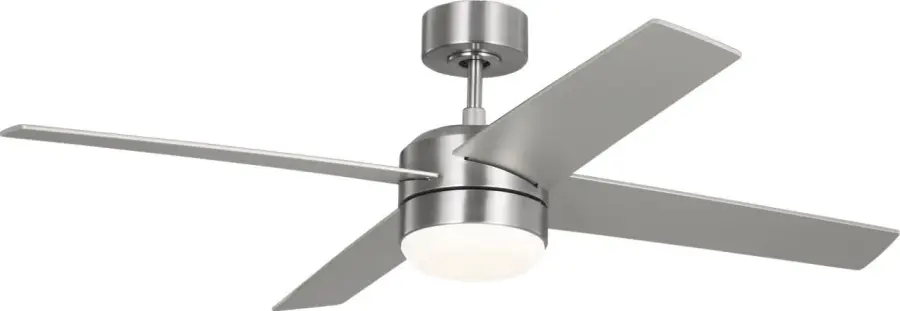 Loni 52" Ceiling Fan in Brushed Steel