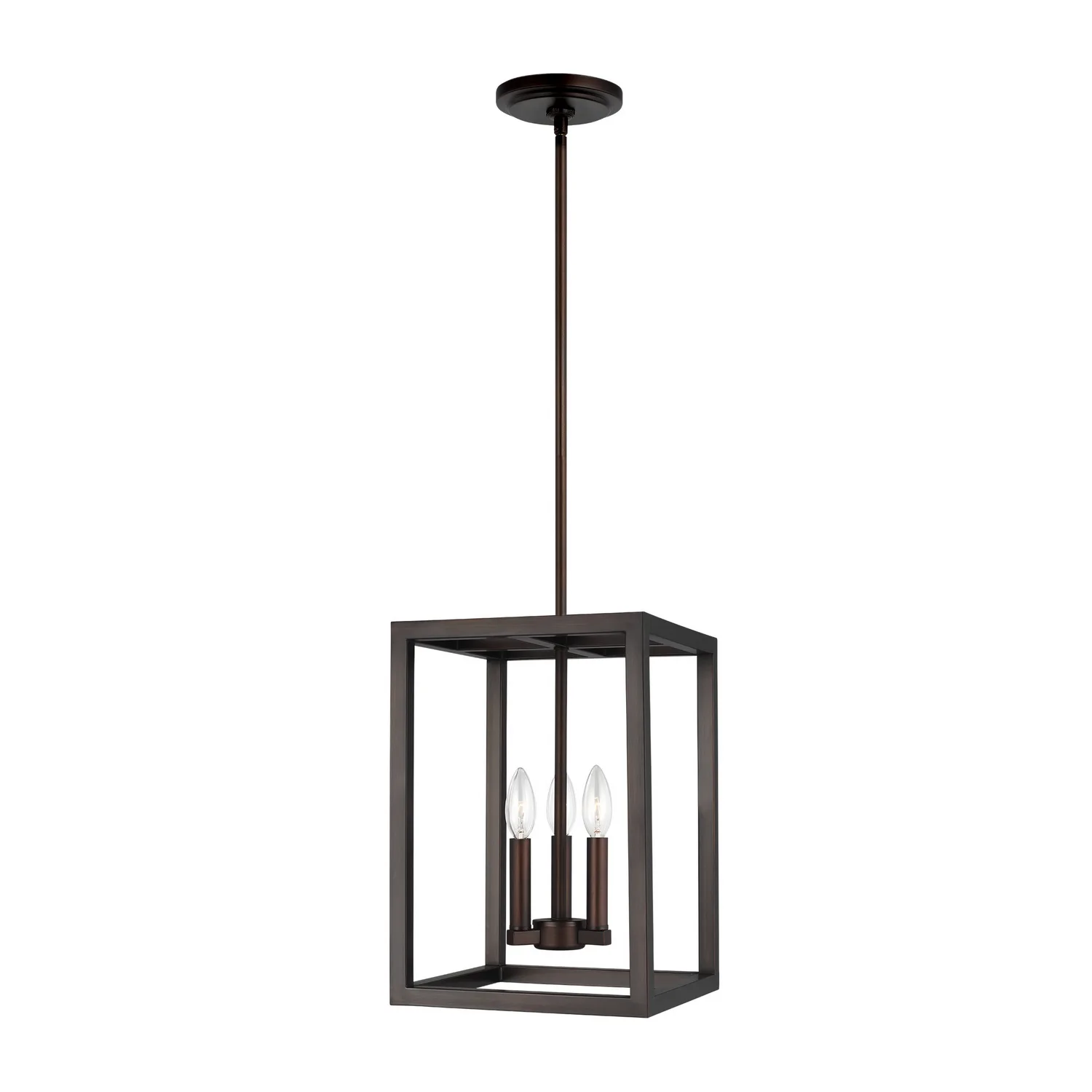 Moffet Street Three Light Hall / Foyer Pendant in Bronze