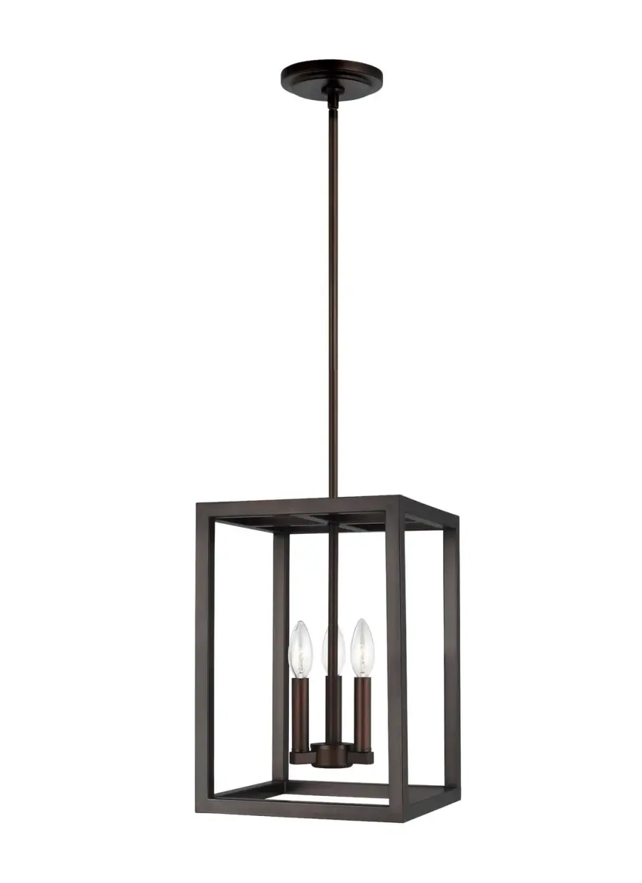 Moffet Street 3-Light Hall Foyer in Bronze