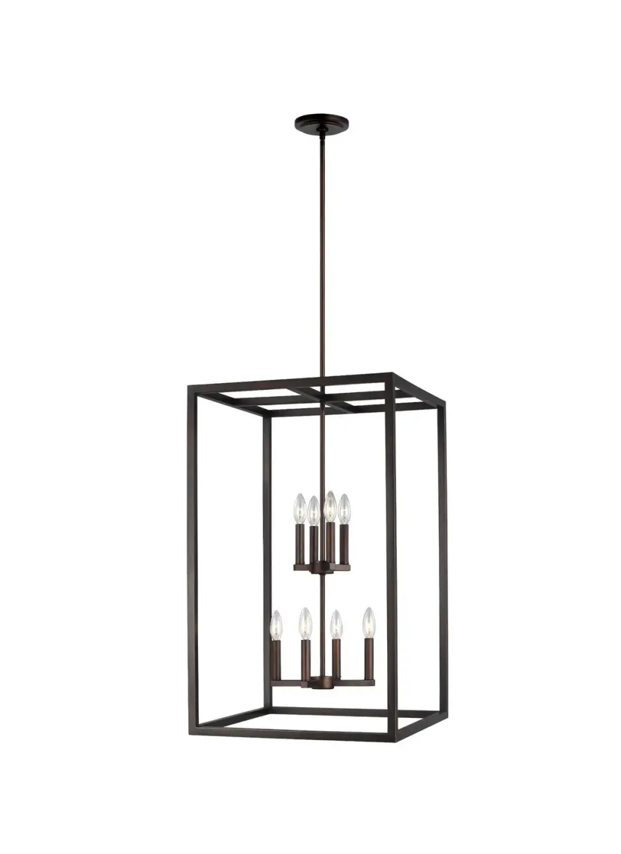 Moffet Street 8-Light Hall Foyer in Bronze