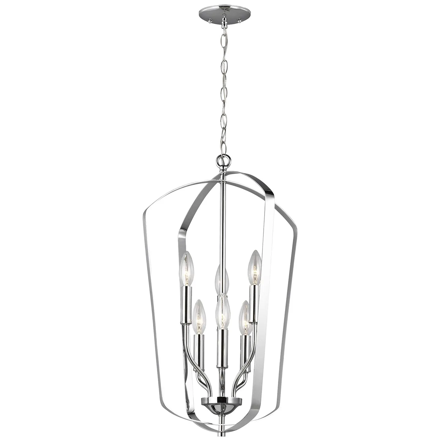 Romee Six Light Hall / Foyer in Chrome